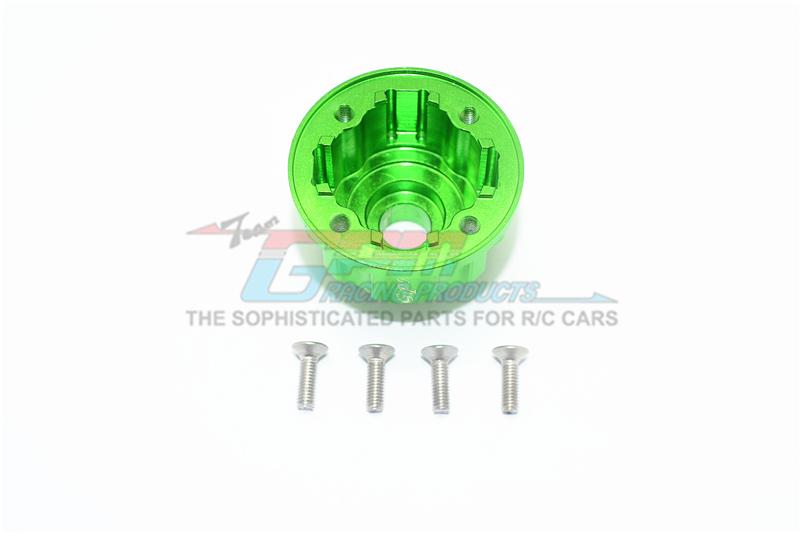 Traxxas E-Revo 2.0 VXL Brushless (86086-4) Aluminum Front / Center / Rear Diff Case - 1Pc Set Green