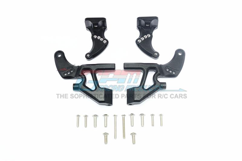 Traxxas E-Revo 2.0 VXL Brushless (86086-4) Aluminum Rear Wing Mount Full Set - 4Pc Set Black