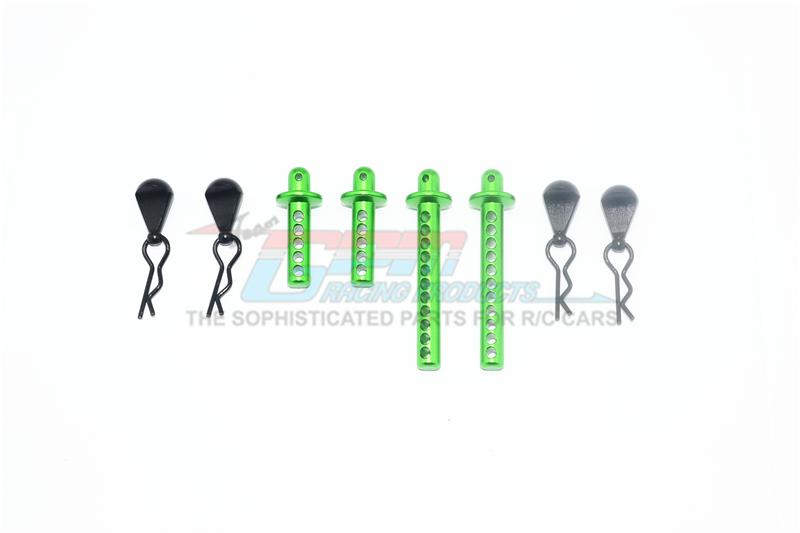 Element Enduro Sendero Trail Truck Upgrade Parts Aluminum Front + Rear Body Post - 8Pc Set Green