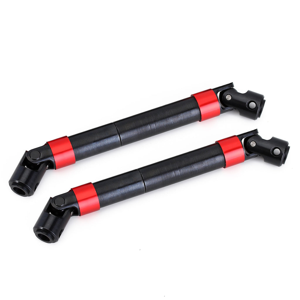 Metal Steel Heavy-Duty Drive Shaft For 1/6 Axial SCX6 Jeep JLU Wrangler Upgrade Parts - 2Pc Red