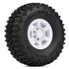 1.55 Beadlock Plastic Wheel Rim Tires for RC Crawler Car Axial AX90069 D90 TF2 Tamiya CC01 LC70 MST JIMNY - 4Pc Set White