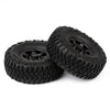 1.55 Beadlock Plastic Wheel Rim Tires for RC Crawler Car Axial AX90069 D90 TF2 Tamiya CC01 LC70 MST JIMNY - 4Pc Set Black