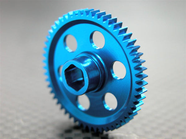 Team Associated RC18T Aluminum 7075 Main Gear (57T) - 1Pc Blue