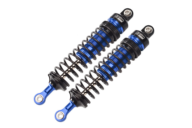 Aluminum 6061-T6 Front Adjustable Spring Dampers (102mm) For LOSI 1/10 Hammer Rey U4 Rock Racer-LOS03030 Upgrades - Blue