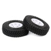 1.55 Beadlock Plastic Wheel Rim Tires for RC Crawler Car Axial AX90069 D90 TF2 Tamiya CC01 LC70 MST JIMNY - 4Pc White