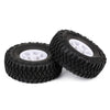 1.55 Beadlock Plastic Wheel Rim Tires for RC Crawler Car Axial AX90069 D90 TF2 Tamiya CC01 LC70 MST JIMNY - 4Pc Set White