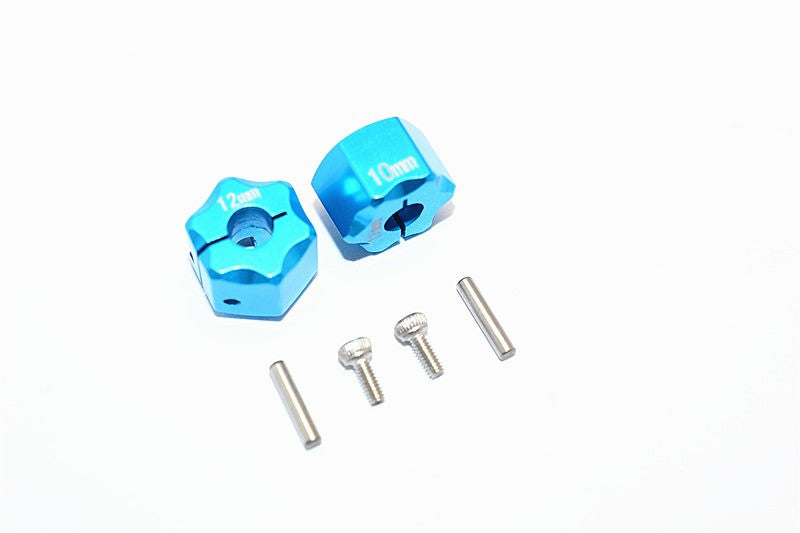 Thunder Tiger Kaiser XS Aluminum Wheel Hex (12mm X 10mm) - 2Pcs Set Sky Blue