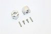 Thunder Tiger Kaiser XS Aluminum Wheel Hex (12mm X 11mm) - 2Pcs Set Silver