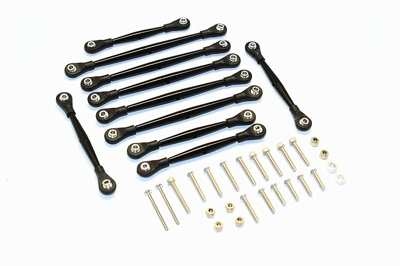 Thunder Tiger Kaiser XS Aluminum Link Parts & Sterring Rod - 10Pcs Set Black