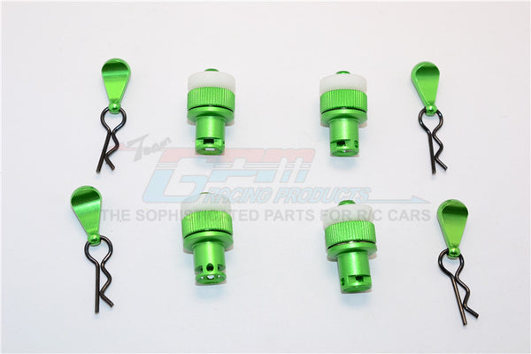 Thunder Tiger Kaiser XS Aluminum Front & Rear Magnet Body Mount - 1 Set Green