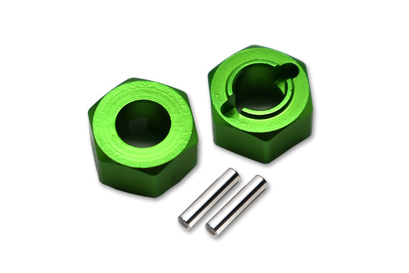 Losi 1/18 Mini-T 2.0 2WD Stadium Truck Aluminum Rear Wheel Hex Adapters 5mm Thick - 4Pc Set Green