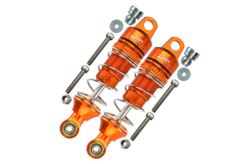 Losi 1/18 Mini-T 2.0 2WD Stadium Truck Aluminum Front Spring Dampers (50mm) - 2Pc Set Orange