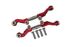 Losi 1/18 Mini-T 2.0 2WD Stadium Truck Aluminum + Stainless Steel Adjustable Front Steering Tie Rod - 6Pc Set Red