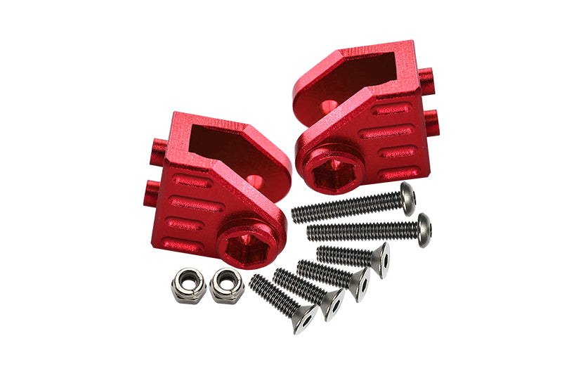 Aluminum Front Or Rear Axle Mount Set For Suspension Links For Losi 1:8 LMT 4WD Solid Axle Monster Truck LOS04022 / LMT Mega Truck Brushless LOS04024 / LMT Grave Digger / Son-uva Digger LOS04021 - Red