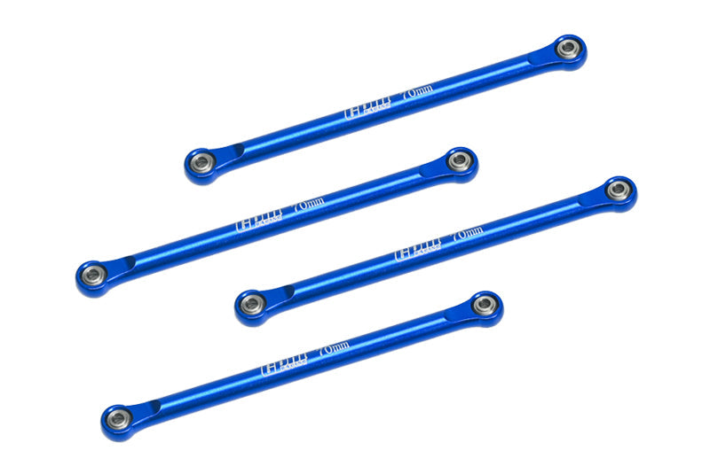 Aluminum 7075 Lower 4-Link Bar Set For Losi 1/18 Mini LMT 4X4 Brushed Monster Truck RTR-LOS01026 Upgrade Parts - Blue