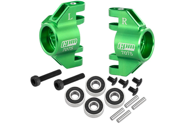 Aluminum 7075 Front Steering Block (Larger Inner Bearings) For Losi 1/18 Mini LMT 4X4 Brushed Monster Truck RTR-LOS01026 Upgrade Parts - Green