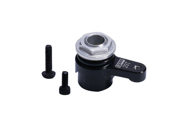 Aluminum 7075 25T Servo Horn With Built-In Spring For Losi 1/18 Mini LMT 4X4 Brushed Monster Truck RTR-LOS01026 Upgrade Parts - Black