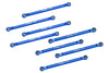 Aluminum 7075 Upper & Lower Link Bar Set For Losi 1/18 Mini LMT 4X4 Brushed Monster Truck RTR-LOS01026 Upgrade Parts - Blue