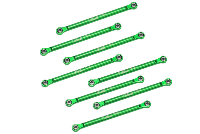 Aluminum 7075 Upper & Lower Link Bar Set For Losi 1/18 Mini LMT 4X4 Brushed Monster Truck RTR-LOS01026 Upgrade Parts - Green