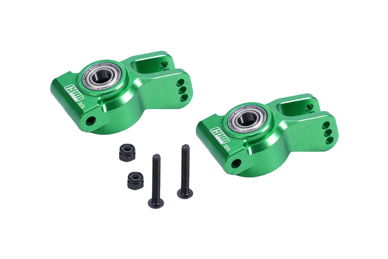 Aluminum 7075 Rear Hub Set (Larger Inner Bearings) For Losi 1/10 Lasernut U4 Tenacity LOS03028 Upgrade Parts - Green