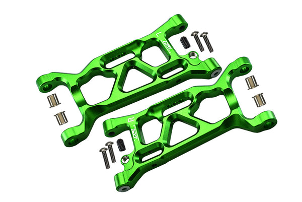 Losi 1:10 Lasernut U4 Tenacity LOS03028 / Tenacity DB Pro LOS03027V2 Upgrade Parts Aluminum Front Lower Arms - 12Pc Set Green