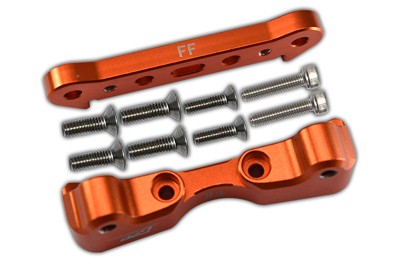 Aluminum Front Lower Suspension Mount For Arrma 1:5 KRATON 8S BLX / OUTCAST 8S BLX / KRATON EXB Roller - 2Pc Set Orange