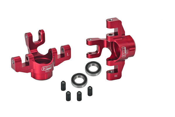 Aluminum 7075 Front Steering Block For Arrma 1/8 MOJAVE 4X4 4S BLX Desert Truck RTR-ARA4404 Upgrade Parts - Red