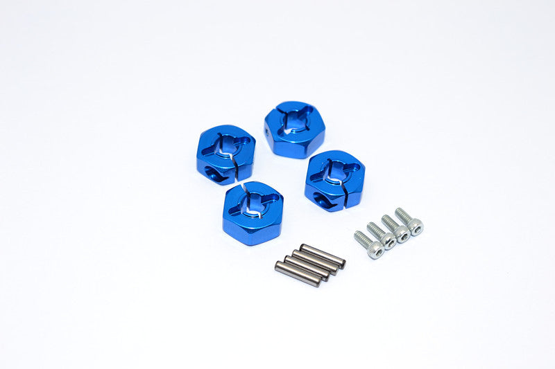 Tamiya MF01X & M06 Aluminum Hex Adapter (12mmX6mm) - 4Pcs Set Blue