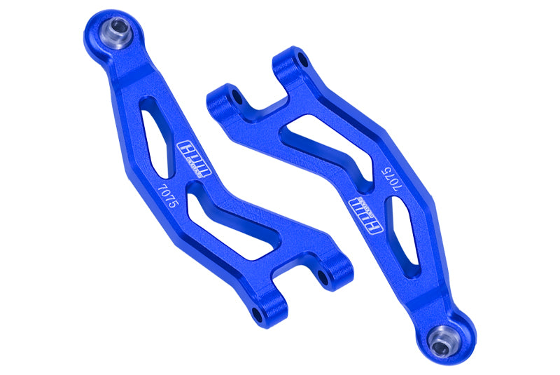 Aluminum 7075 Front Upper Suspension Arms For Arrma 1/18 GRANITE GROM MEGA 380 Brushed 4X4 Monster Truck ARA2102 - Blue