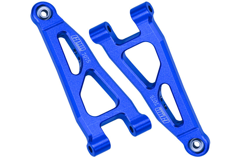 Aluminum 7075 Front Lower Suspension Arms For Arrma 1/18 GRANITE GROM MEGA 380 Brushed 4X4 Monster Truck ARA2102 - Blue