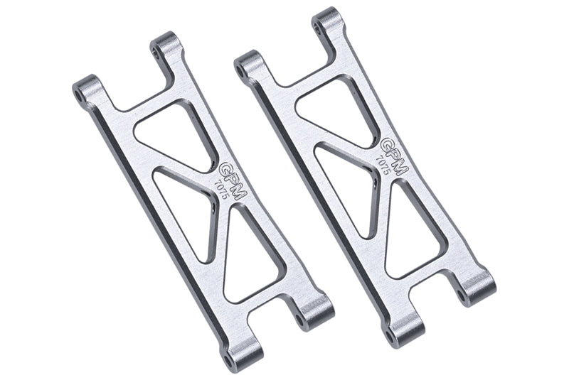 Aluminum 7075 Rear Lower Suspension Arms For Arrma 1/18 GRANITE GROM MEGA 380 Brushed 4X4 Monster Truck ARA2102 - Silver