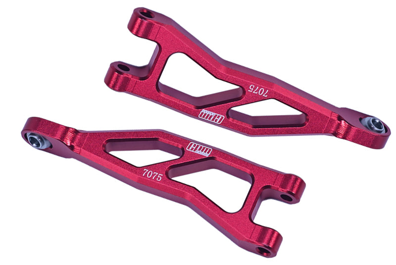 Aluminum 7075 Rear Upper Suspension Arms For Arrma 1/18 GRANITE GROM MEGA 380 Brushed 4X4 Monster Truck ARA2102 - Red