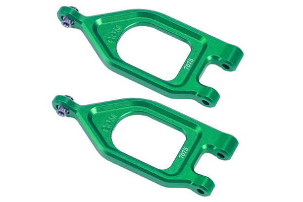 Aluminum 7075 Front Upper Suspension Arms For Arrma 1/10 GORGON 4X2 Mega 550 Brushed Monster Truck-ARA3230 - Green