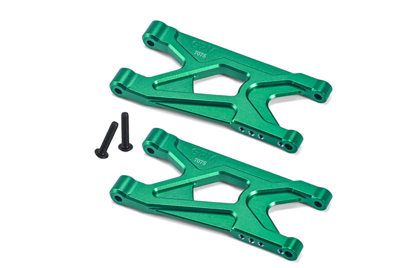 Aluminum 7075 Rear Suspension Arms For Arrma 1/10 GORGON 4X2 Mega 550 Brushed Monster Truck-ARA3230 Upgrades - Green