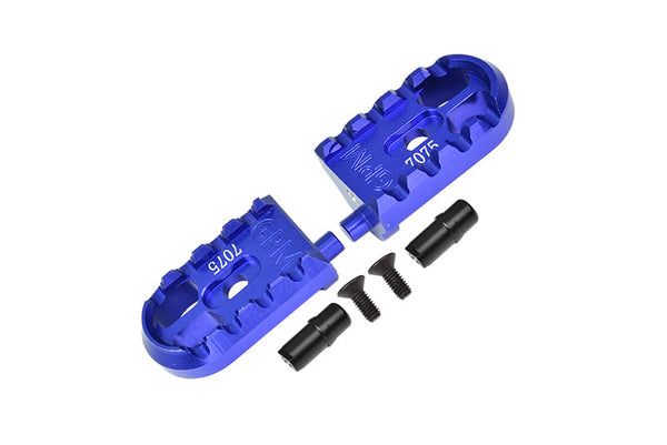 Aluminum 7075-T6 Motorcycle Foot Pegs Set For LOSI 1:4 Promoto-MX Motorcycle Motorbike RTR LOS06000 LOS06002 Upgrades - Blue