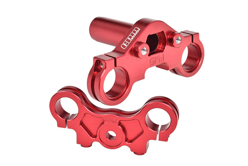 Aluminum 7075 Triple Clamp Set For LOSI 1:4 Promoto-MX Motorcycle Dirt Bike RTR LOS06000 LOS06002 Upgrades - Red