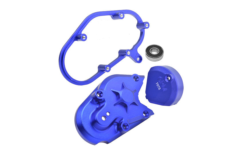 Aluminum 7075 Transmission Housing Set For LOSI 1:4 Promoto MX Motorcycle Dirt Bike RTR FXR LOS06000 LOS06002 Upgrades - Blue