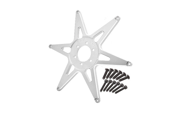 Aluminum 7075 Front Wheel Pattern Buckle For LOSI 1:4 Promoto-MX Motorcycle Dirt Bike RTR FXR-LOS06000 RTR Pro Circuit-LOS06002 Upgrades - Silver