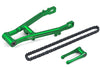 Aluminum 7075 Extend Swing Arm (+30mm) + Pull Rod + Chain For LOSI 1:4 Promoto MX Motorcycle Dirt Bike RTR FXR LOS06000 LOS06002 Upgrades - Green