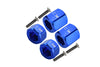 Axial Yeti Jr. SCORE Trophy Truck (AX90052) Aluminum F&R Hex Adapters - 8Pcs Set Blue