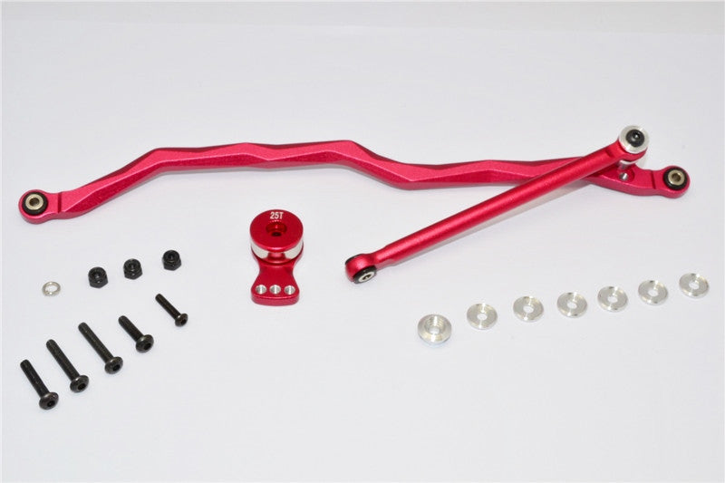 Axial RR10 Bomber Axial RR10 Bomber Aluminum Steering Link & Hi-Torque Servo Saver - 1 Set Red