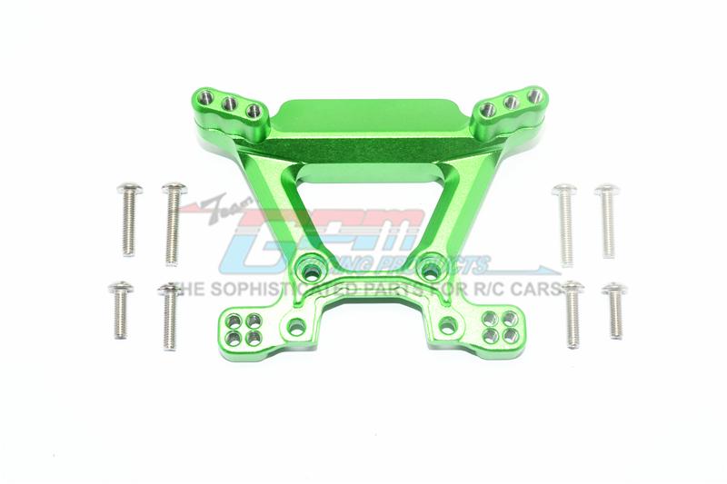 Traxxas Rustler 4X4 VXL (67076-4) Aluminum Front Shock Tower - 1Pc Set Green