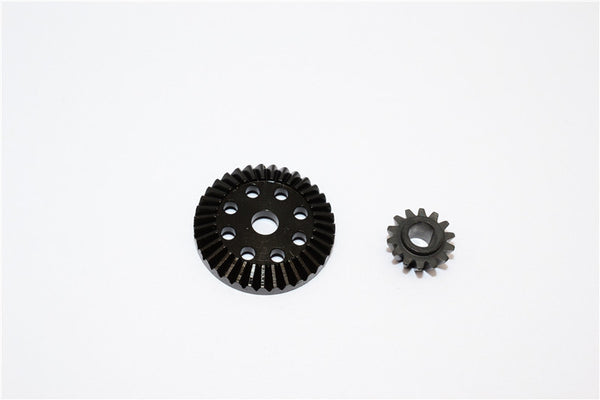 Team Associated RC18T Steel Ball Differential Gear (35T) & Input Gear (14T) - 2 Pcs Set Black