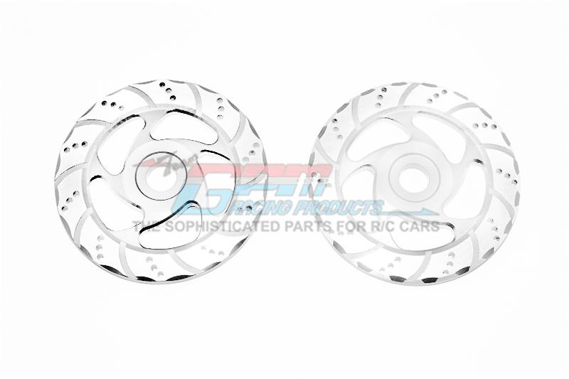 Losi 1/6 Super Baja Rey 4X4 Desert Truck Aluminum Brake Disk With Silver Lining - 2Pc Set Silver