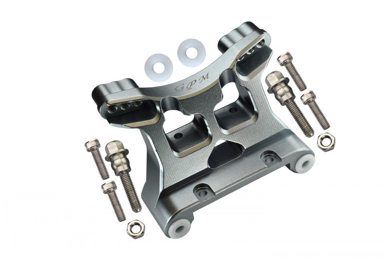 Aluminum Front Damper Mount For LOSI 1:6 4WD Super Baja Rey LOS05013 / Super Baja Rey 2.0 LOS05021 Upgrades - Gray Silver