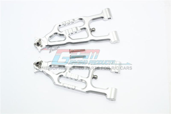 Losi 1/6 Super Baja Rey 4X4 Desert Truck Aluminum Front Lower Suspension Arm - 1Pr Set Silver