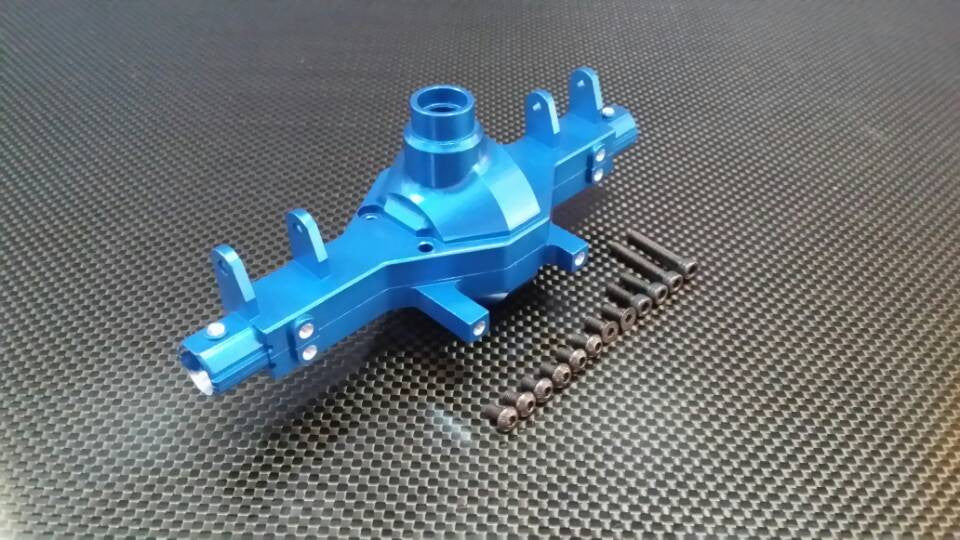 Axial SCX10 Aluminum Front / Rear Gear Box - 1 Set Blue