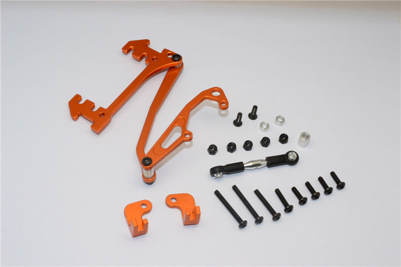 Axial SCX10 Aluminum Servo Mount With Panhard Bar - 1 Set Orange