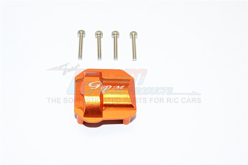 Axial SCX10 II (AX90046, AX90047) Aluminum Front/Rear Differential Cover - 1Pc Set Orange