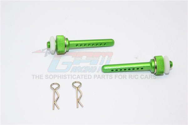 Axial SCX10 Aluminum Front Magnet Body Post Mount - 1Pr Green